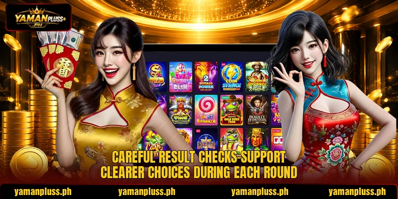 Careful result checks support clearer choices during each round Careful result checks support clearer choices during each round