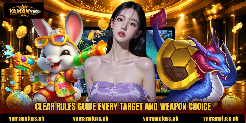 Clear rules guide every target and weapon choice Clear rules guide every target and weapon choice