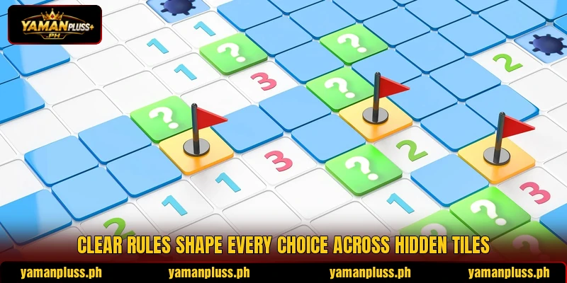 Clear rules shape every choice across hidden tiles Clear rules shape every choice across hidden tiles