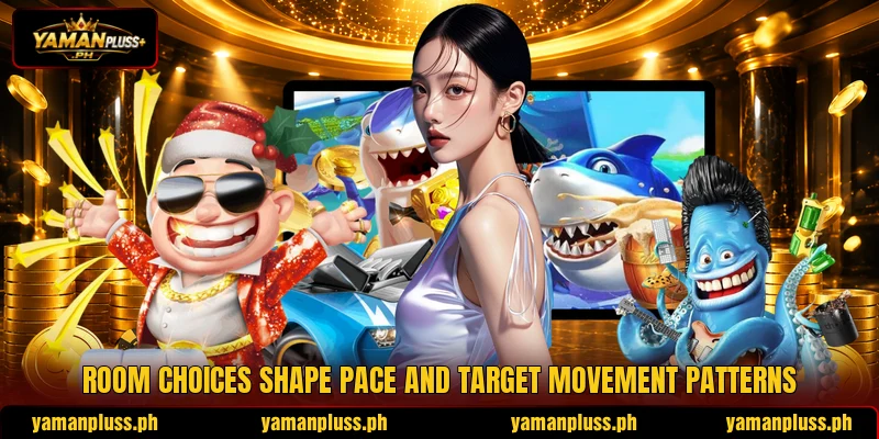 Room choices shape pace and target movement patterns Room choices shape pace and target movement patterns