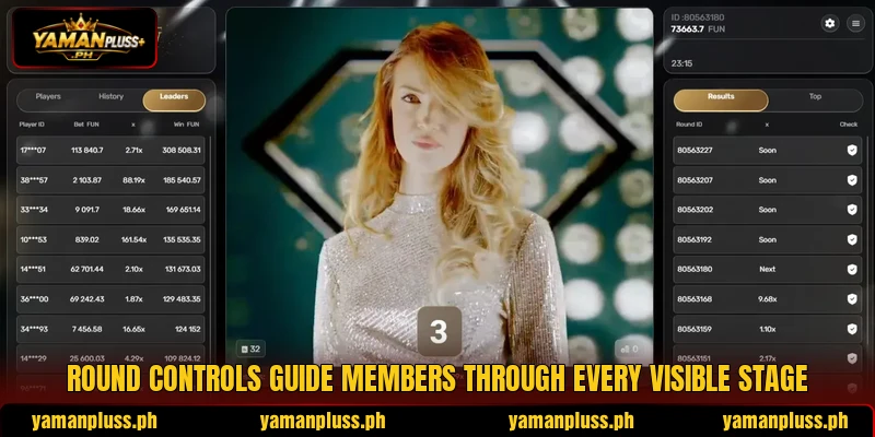 Round controls guide members through every visible stage Round controls guide members through every visible stage